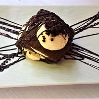 Lasagnetta con cioccolato e crema chantilly.