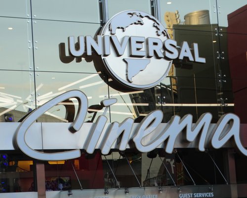 Thr Cinemark Movie Theater at Universal CityWalk is all decorated for