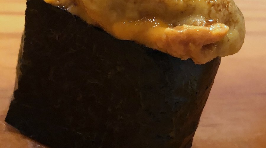 Uni ... Gunkan Maki with two types of Uni (Hokkaido and Kyushu)