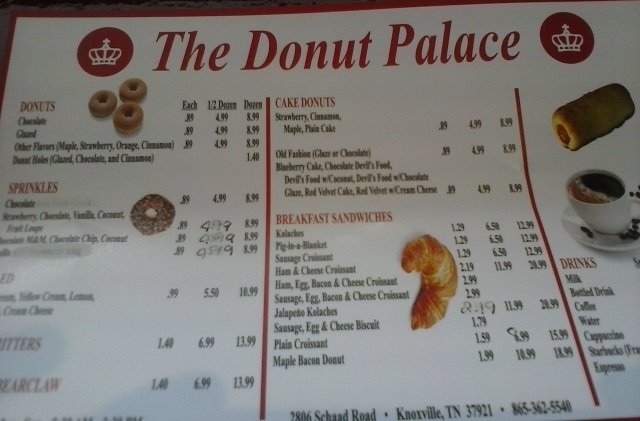 DONUT PALACE Knoxville Photos Restaurant Reviews Order Online Food Delivery Tripadvisor