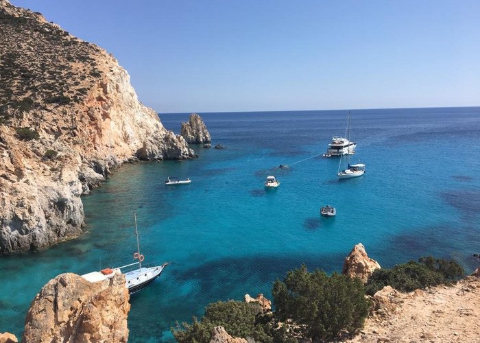 Beautifull bay on island of Poliegos
