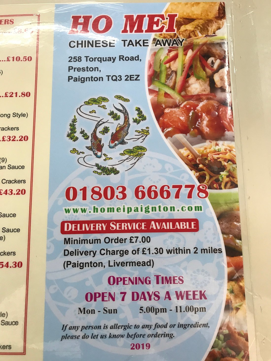 HO MEI, Paignton - Updated 2024 Restaurant Reviews, Menu & Prices ...