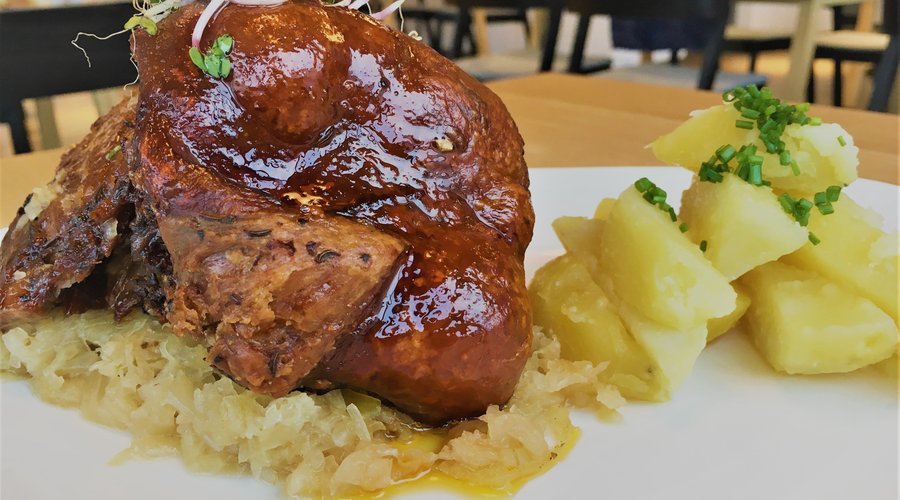 Baked pork knee. Seasona menu offer (01/2018)