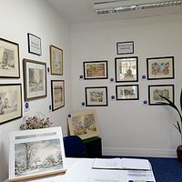 The George Allen Art Gallery featuring paintings of Altrincham and Hale.