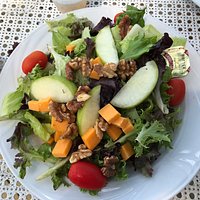 Apple walnut cheddar salad