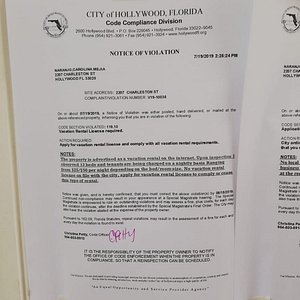 notice posted by officials day of arrival