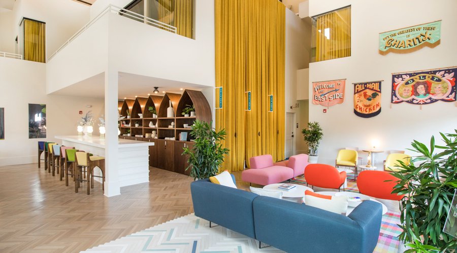 The lobby is so beautiful and colorful. Every detail was thought through.  