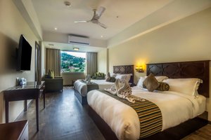 EllBee Mussoorie Hills in Mussoorie, image may contain: Monitor, Screen, Computer Hardware, Ceiling Fan