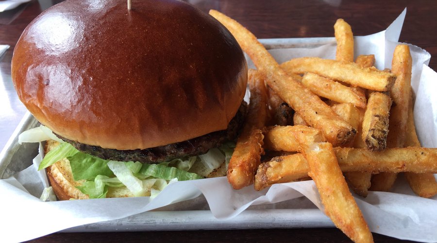 Make your own burger with fries. New establishment. Only opened for a month. 
