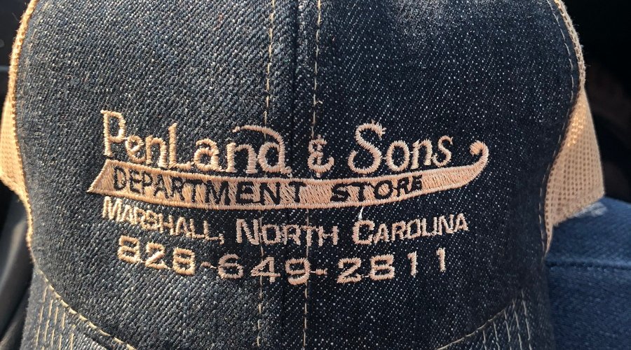 A hat we bought at Penland & Sons Department Store