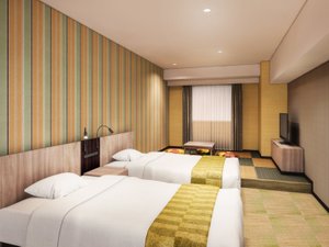 La'gent Stay Hakodate Ekimae in Hakodate, image may contain: Hotel, Building, Bed, Monitor