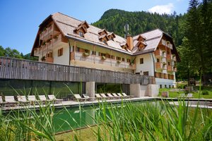 Hotel Plesnik in Logarska Dolina, image may contain: Resort, Hotel, Building, Villa