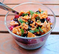 Graines de Chia et fruits rouges