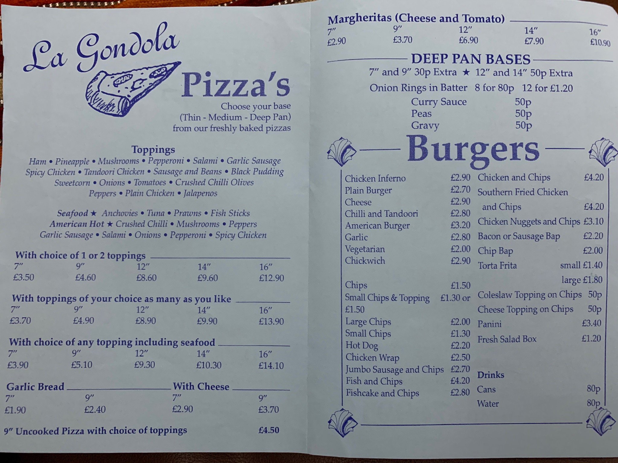 PIZZERIA LA GONDOLA Holyhead Restaurant Reviews Photos Phone Number Tripadvisor
