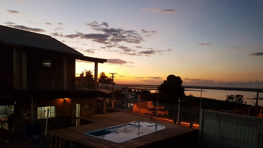 Nosso deck com a melhor vista para o pantanal.