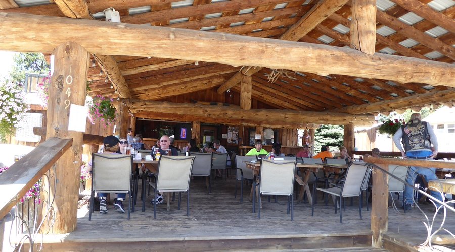 Outdoors dining is nice, weather permitting.