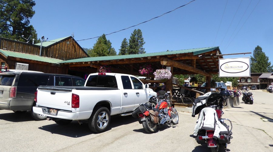 Popular lunch spot with motorcycle riders.