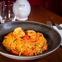 Tagliolini crab, prawns