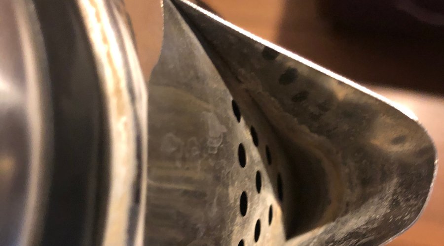 Look at how nasty and rusty the tea kettle was