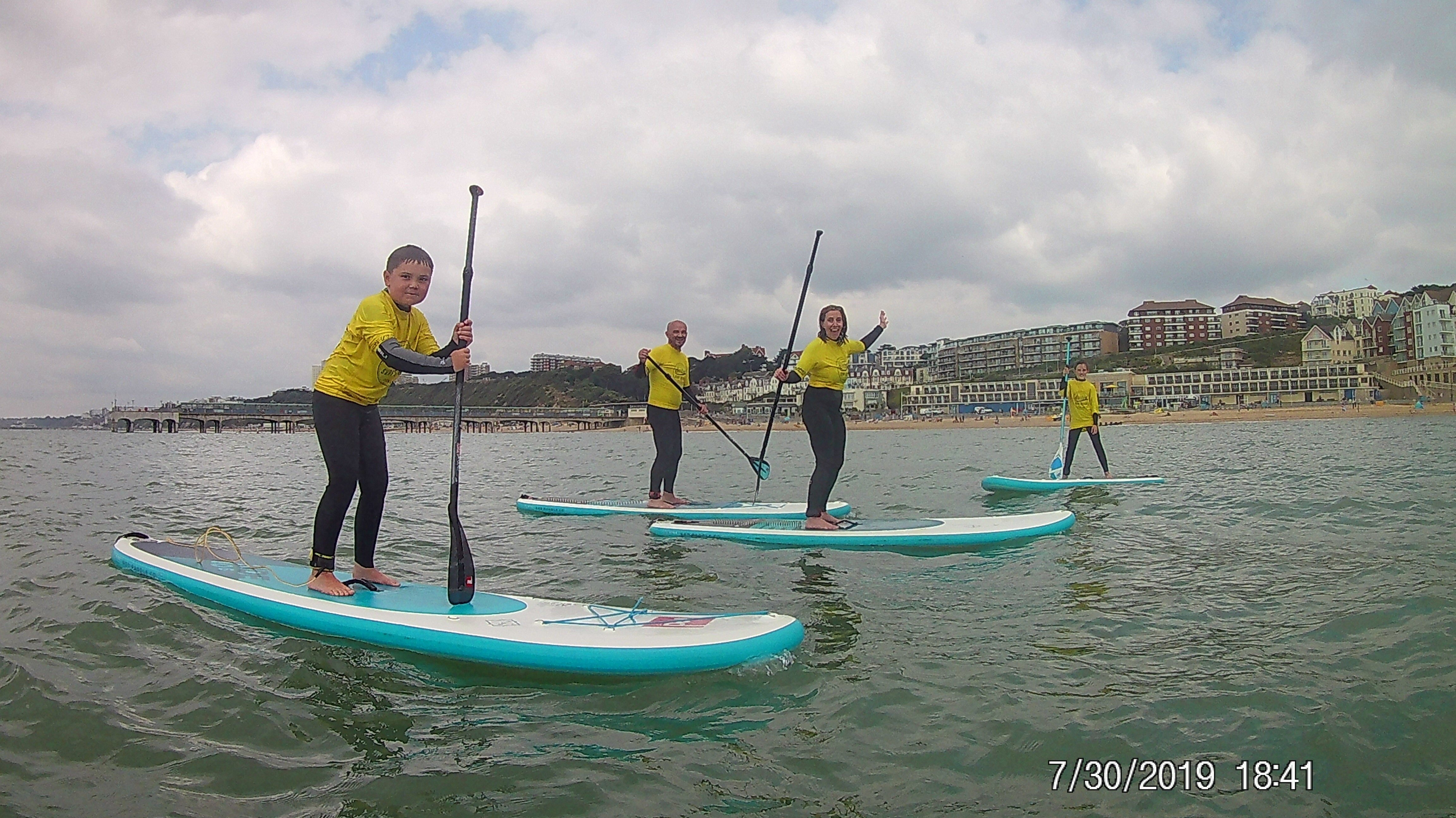 paddle boarding boscombe