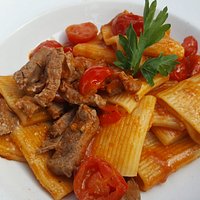 (leicht) scharfe Pasta mit Filetspitzen