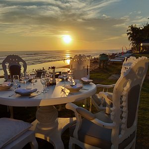 Morabito Beach Restaurant famous beach fine dining table set, don't miss it !