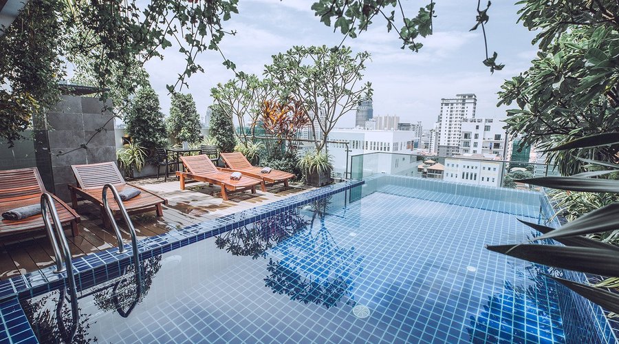 our rooftop pool side