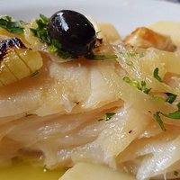 Lombo de bacalhau português.