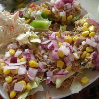 Tuna and salad on soda bread