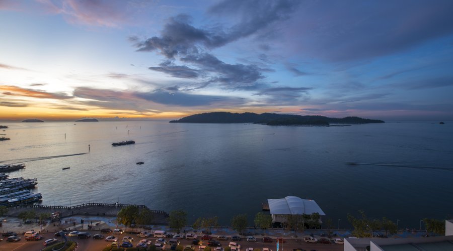 Sunset view from Hyatt Regency Kinabalu