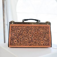 Hand carved leather Doctor's Bag by J.L. Blair Saddlery, By Western Hands' Legacy Artisan.