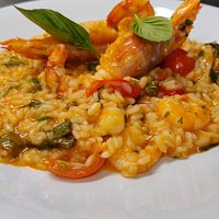 Risotto gamberoni e asparagi