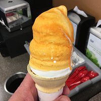 Butterscotch dipped cone...