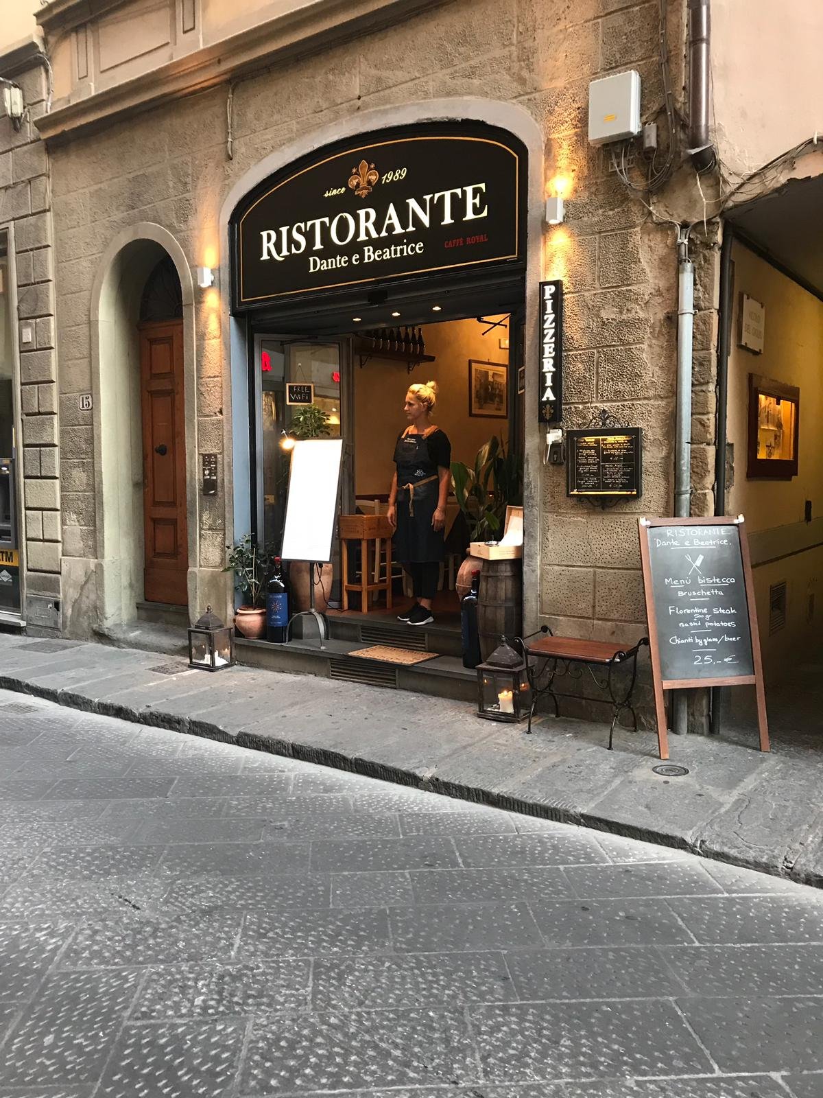 RISTORANTE DANTE E BEATRICE Firenze San Giovanni Menu Prezzo