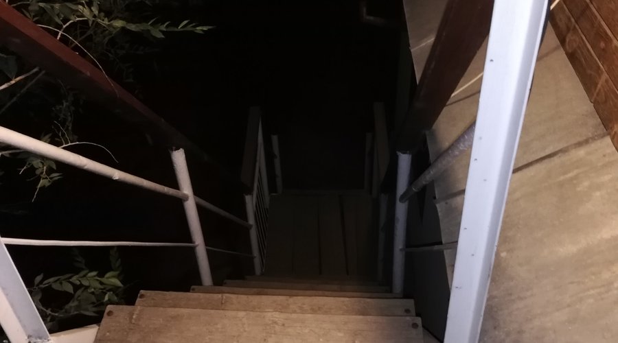Stairs.