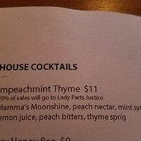 Clever titles of drinks. Here is a sample.