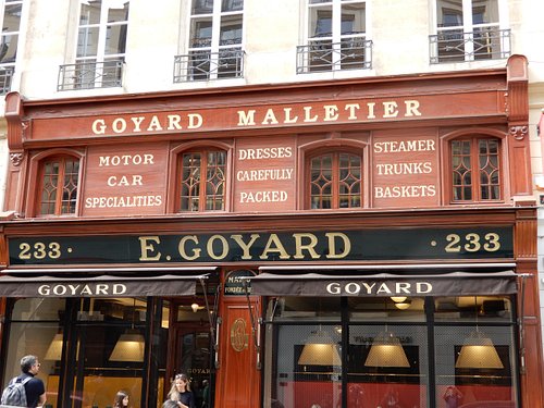 Goyard Luxury Store In Paris With Window And Wooden Facade And