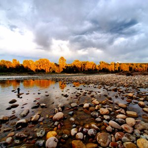 Gros Ventre River behind our campsite