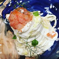 Lo Spaghetto alla Chitarra di Gragnano al Cacio e Pepe con Tartare di Gambero Rosso