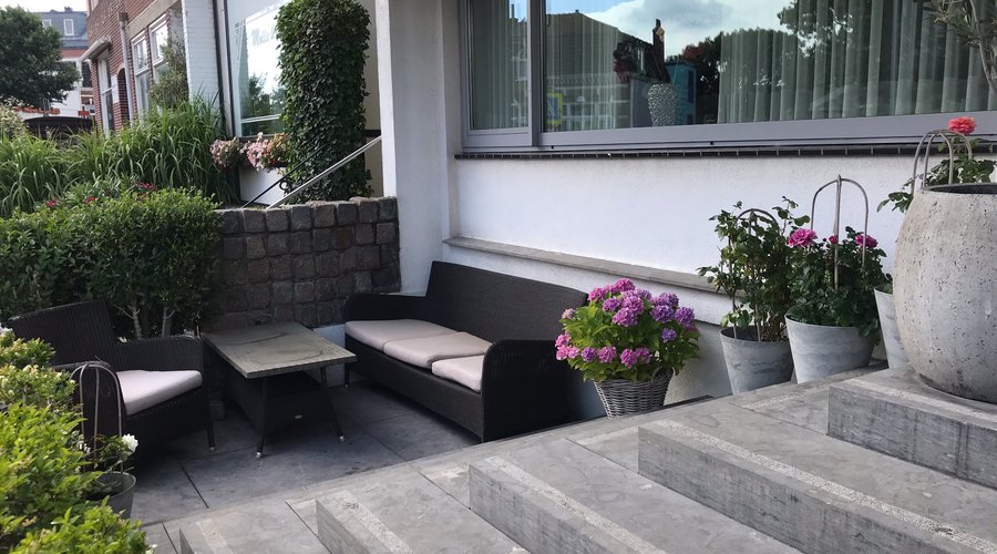 Terrace front of the hotel