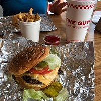 Cheeseburger and fries