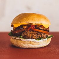 Fancy chick special burger from Wise Boys