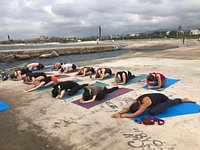 2024 Sunrise Beach Yoga provided by @barcelonabeachyoga