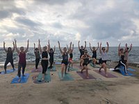 2024 Sunrise Beach Yoga provided by @barcelonabeachyoga