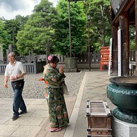 Summer Yukata. This was taken at the nearby Temple