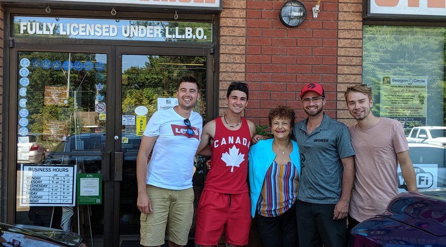 Took a photo with Christine after our meal! Great people!