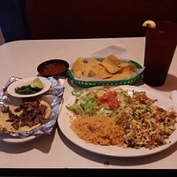Heuvos mexicano and a steak taco.The service is fantastic. The food's always fresh and tastes great.