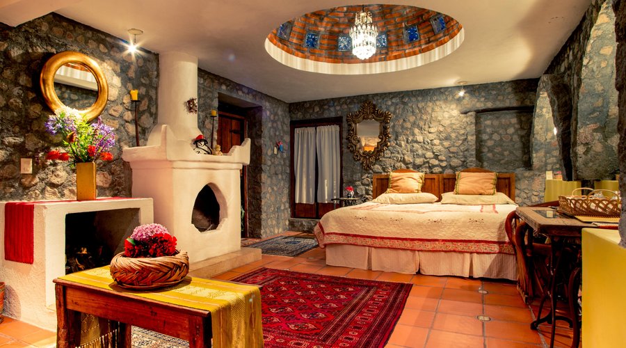 "Our newly remodeled “Casita” - view 2 - Detached stone cottage: private bath fireplace private patio and garden"
