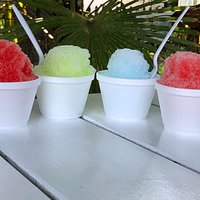 Lots of flavors of shaved ice