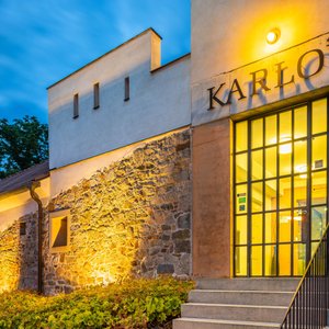 Bellevue Hotel Karlov in Benesov, image may contain: Street, City, Road, Villa
